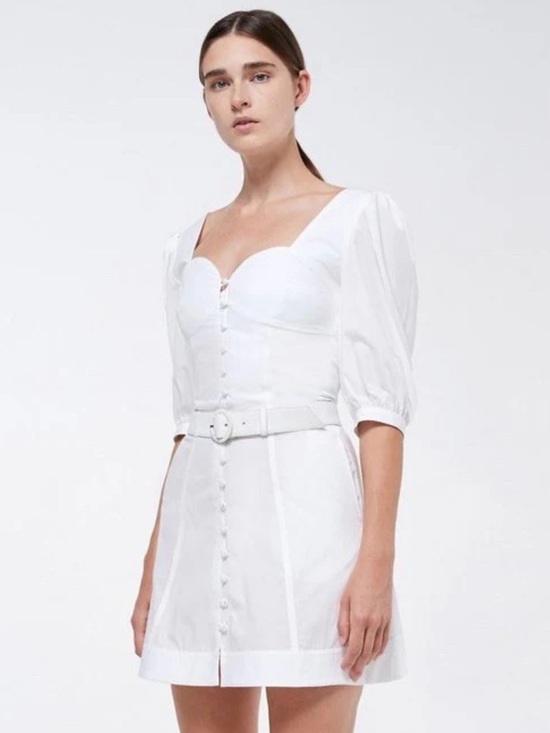 Jonathan Simkhai Dresses & Skirts - Jonathan Simkhai Standard Juno Belted Cotton Oxford Mini Dress Size Medium